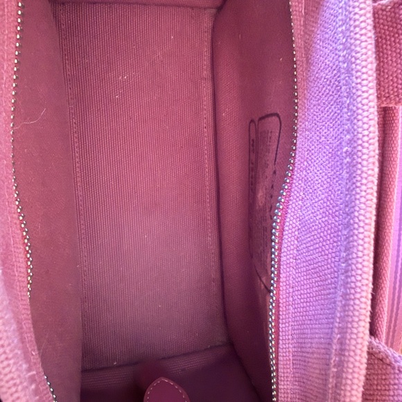 Coach Raspberry Canvas Tote Bag - Picture 4 of 7